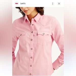 Levi's Pink Western Style button collared Shirt